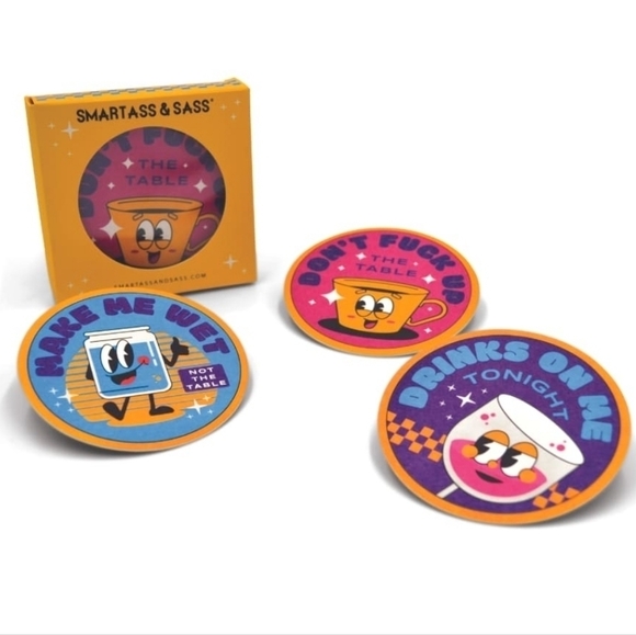 Smartass & Sass Bitchy Naughty Coasters - Picture 1 of 4